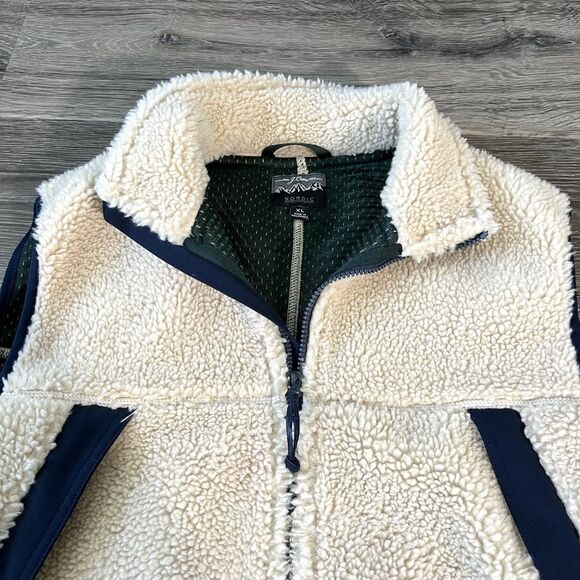 J.Crew Nordic Fleece Vest Men’s XLarge Sherpa Lined Beige Zip Front Outdoor - Picture 4 of 10